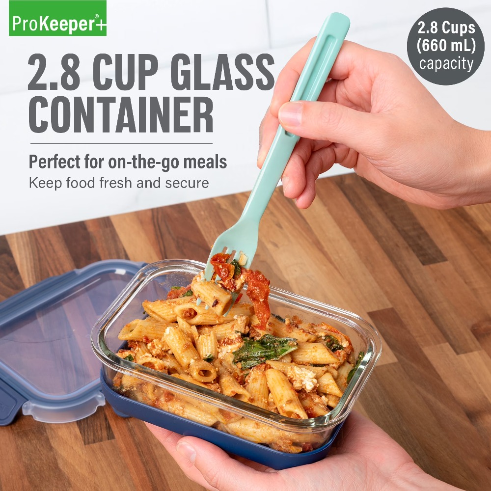 Food Storage Freezer Containers - 2.8 Cup Glass Food Storage Container