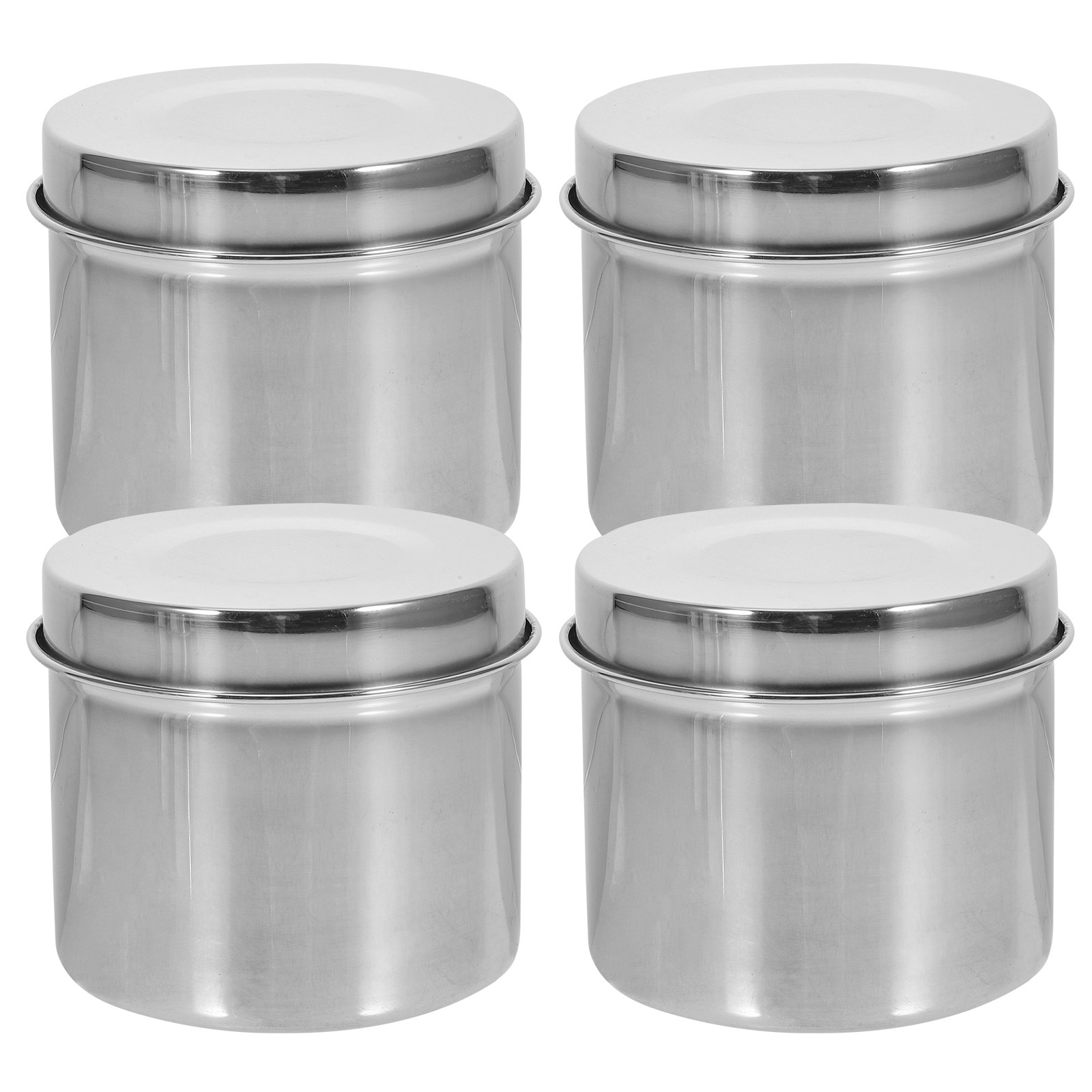 Food Storage And Safety - 4Pcs Polished Stainless Steel Food Storage