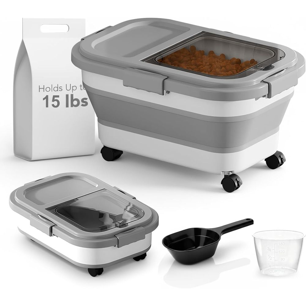 Food Storage Dog - 15 Lbs Dog/Cat Food Storage Container,