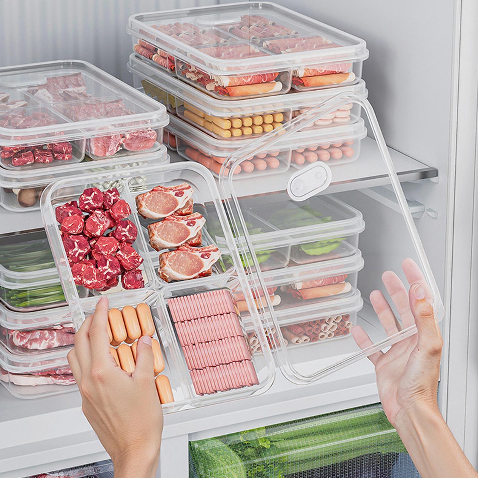 Food Storage Freezer Containers - 1PC Refrigerator Storage Box Meat Vegetable