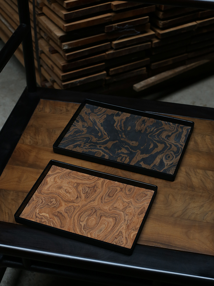 Food Storage Medieval - Serving Tray Natural Wood Veneer Diamine