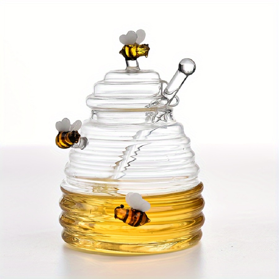 Glass Honey Jar with Dipper &  - Glass Meal Prep Container ulasan dan harga