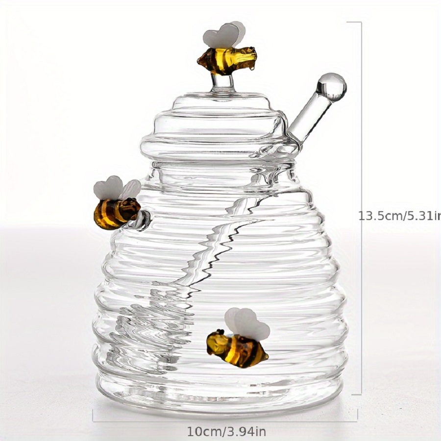 Glass Honey Jar with Dipper &  - Glass Meal Prep Container ulasan dan harga
