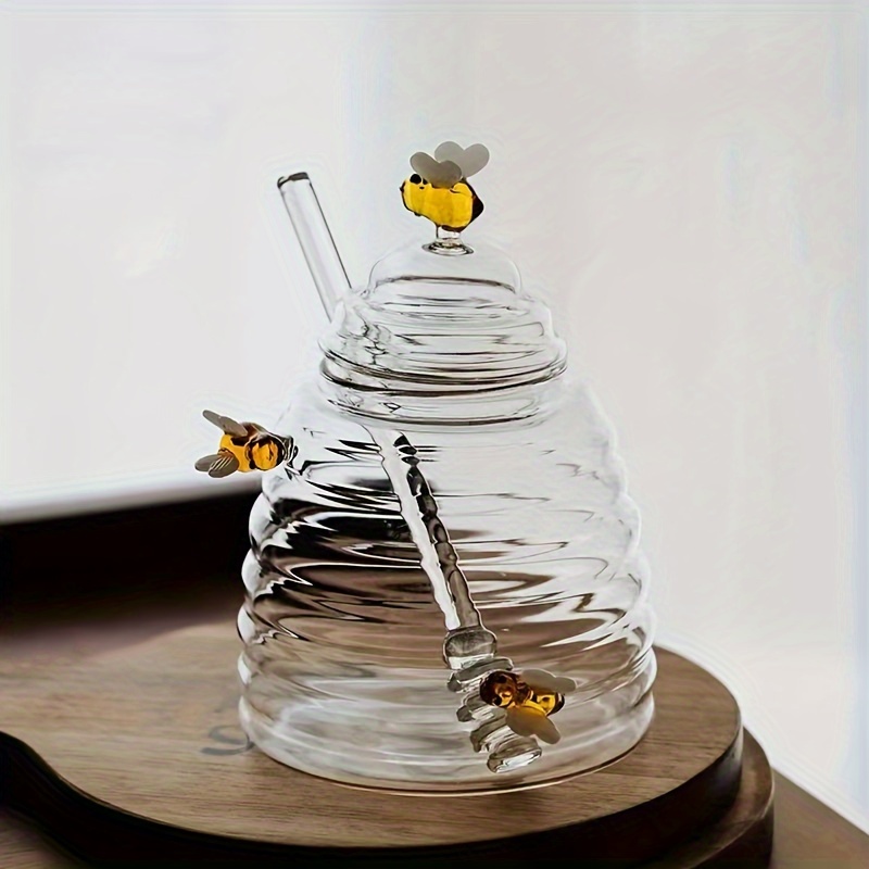 Glass Honey Jar with Dipper &  - Glass Meal Prep Container ulasan dan harga