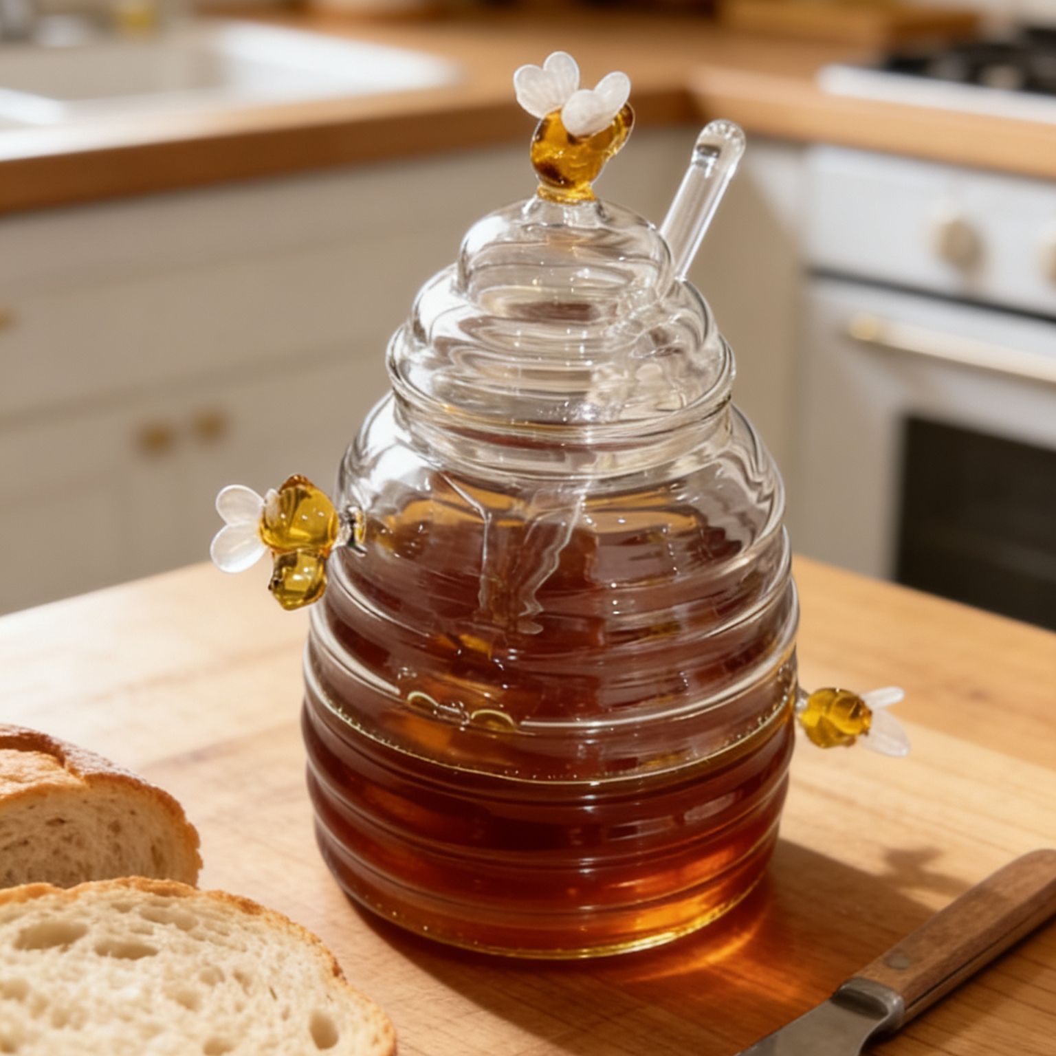 Glass Honey Jar with Dipper &  - Glass Meal Prep Container ulasan dan harga