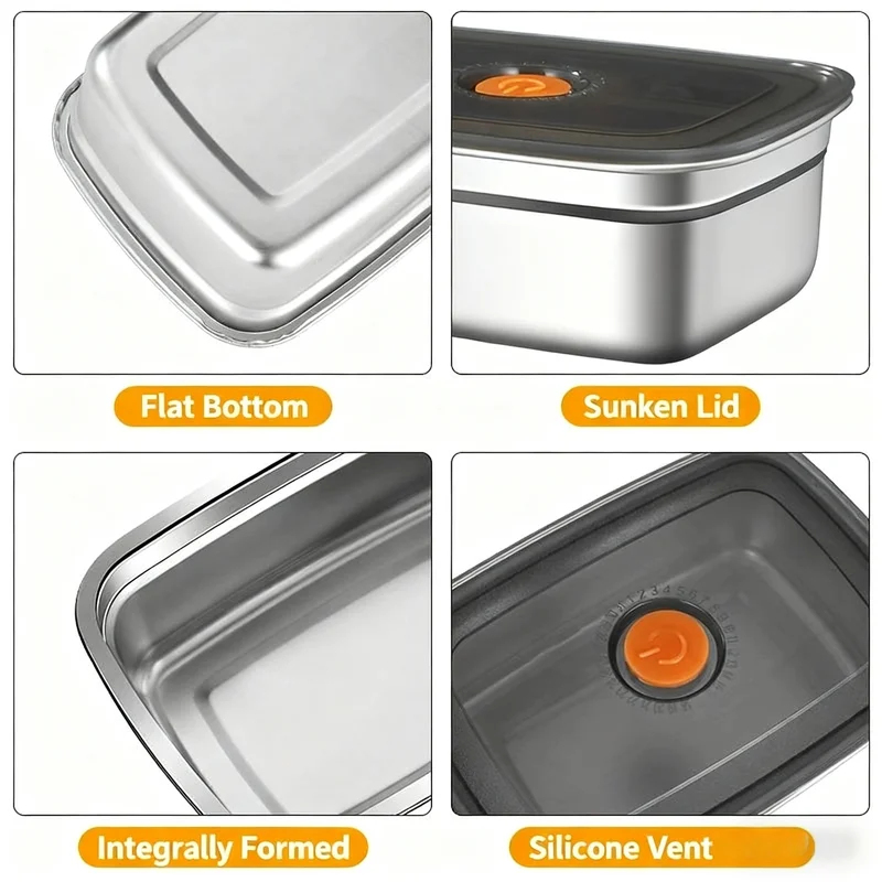 Large Capacity Stainless Steel - Food Storage Freezer Containers ulasan dan harga