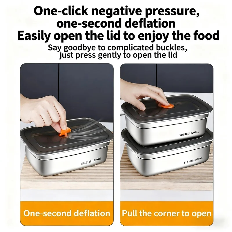 Large Capacity Stainless Steel - Food Storage Freezer Containers ulasan dan harga