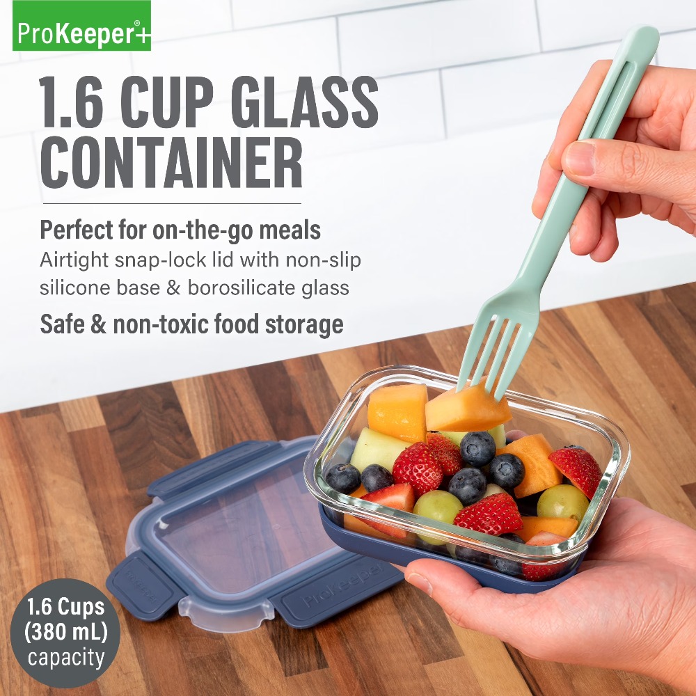 2 Pack 1.6 Cup Glass Food Stor - Glass Meal Prep Container ulasan dan harga