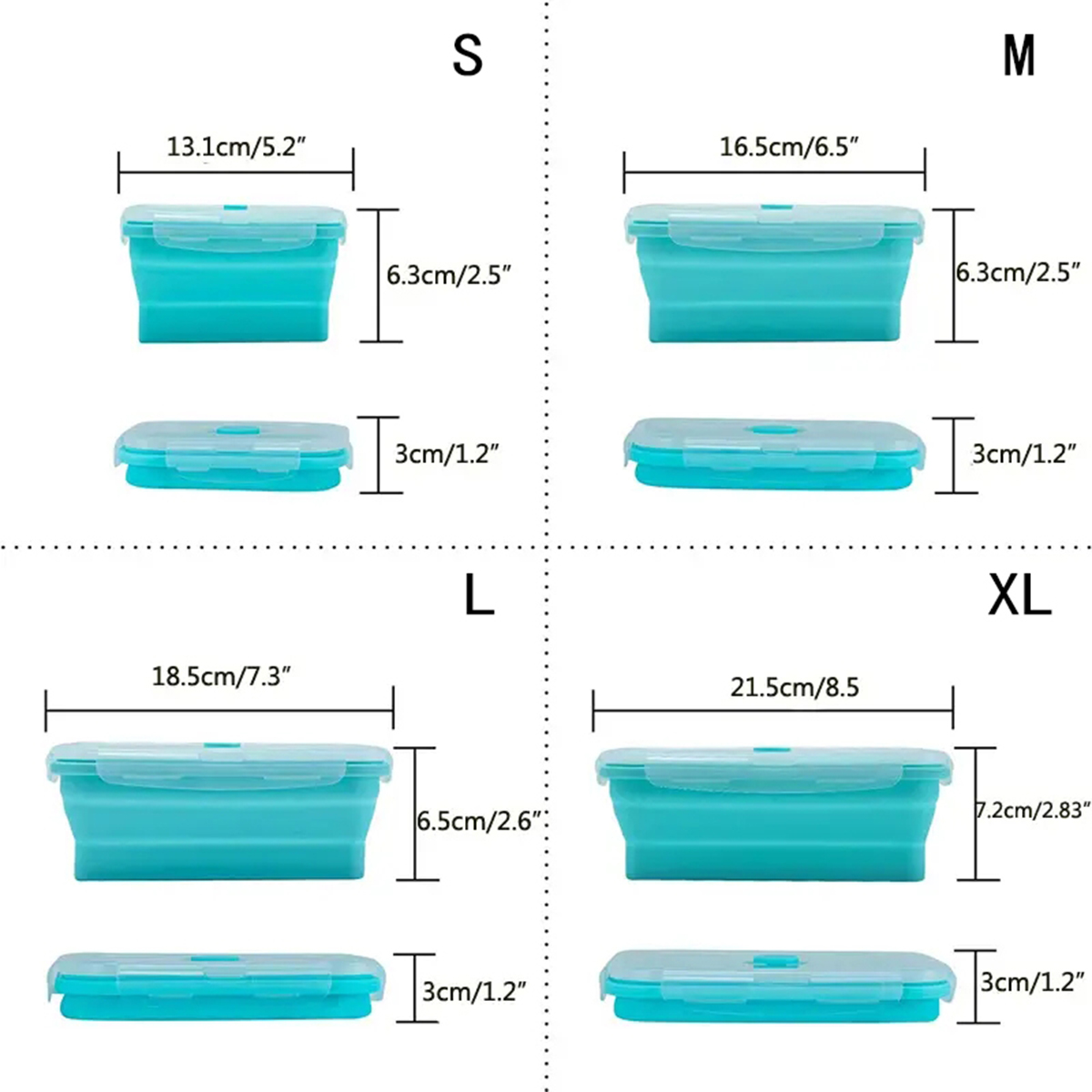 Collapsible Silicone Food Stor - Food Storage Freezer Containers ulasan dan harga