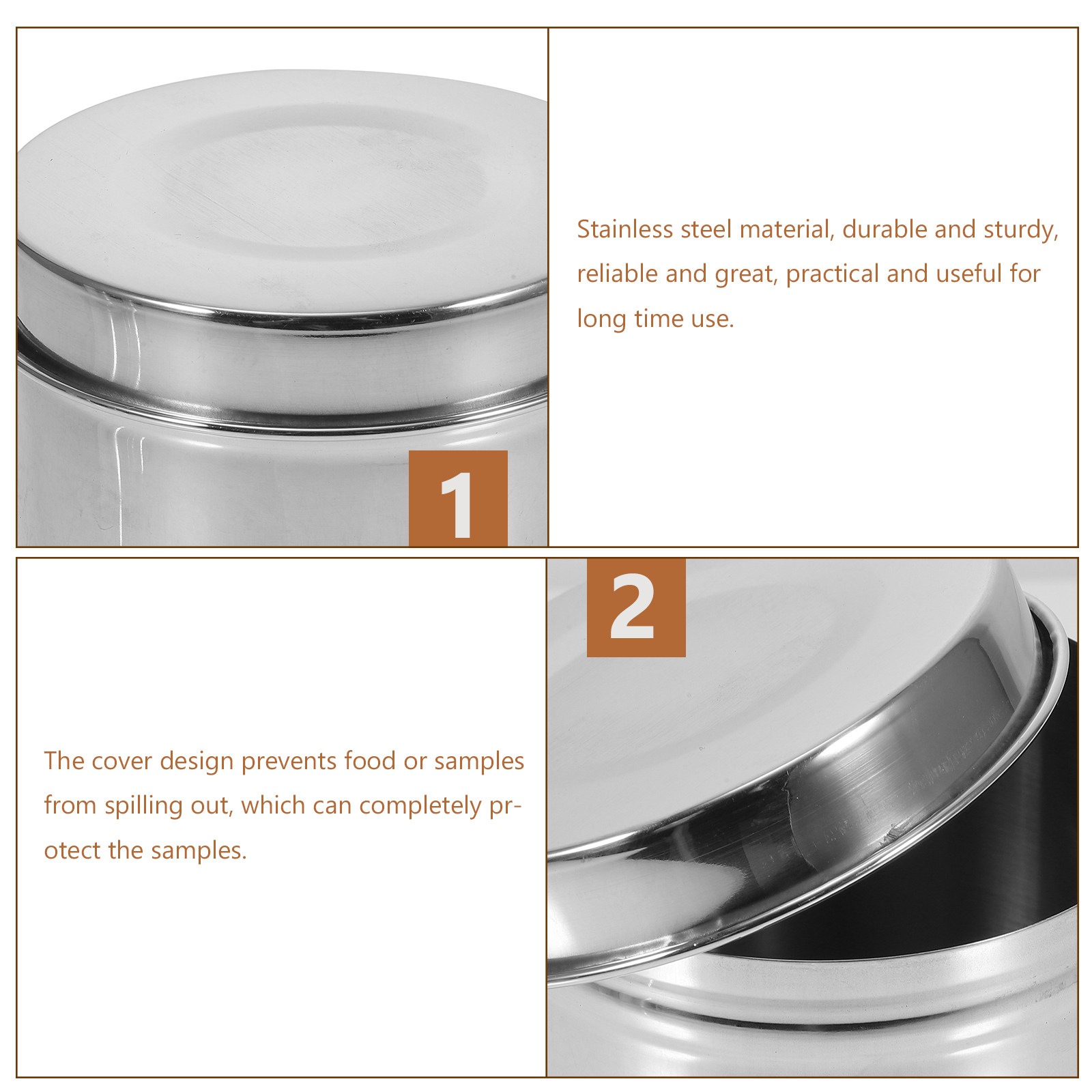4Pcs Polished Stainless Steel  - Food Storage And Safety ulasan dan harga