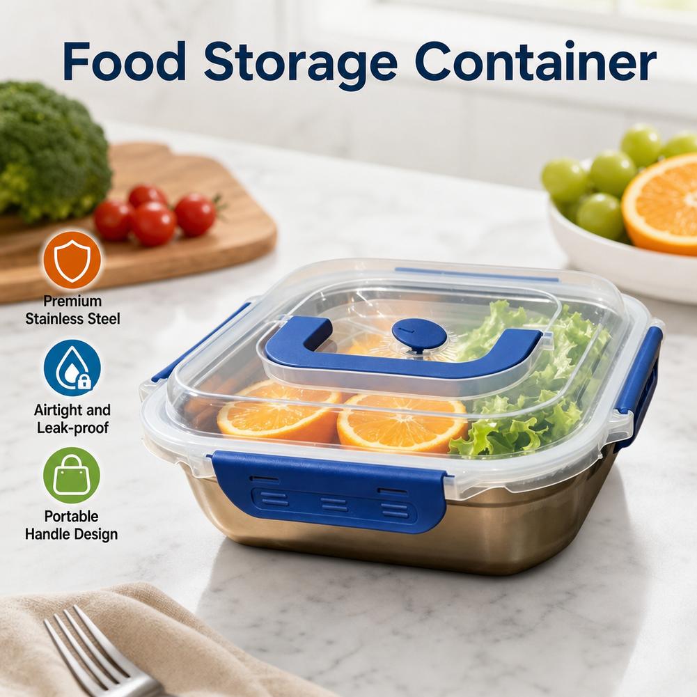 304 Stainless Steel Food Stora - Food Storage Not Plastic ulasan dan harga