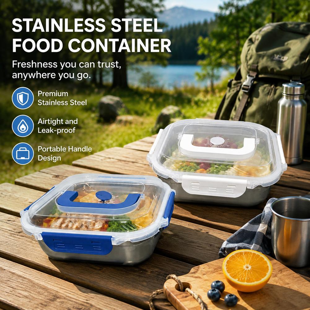 304 Stainless Steel Food Stora - Food Storage Not Plastic ulasan dan harga