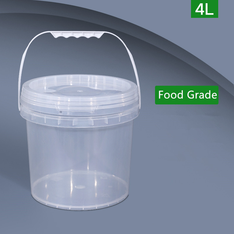 1PC 4 Liter Round Plastic Buck - Food Storage Not Plastic ulasan dan harga