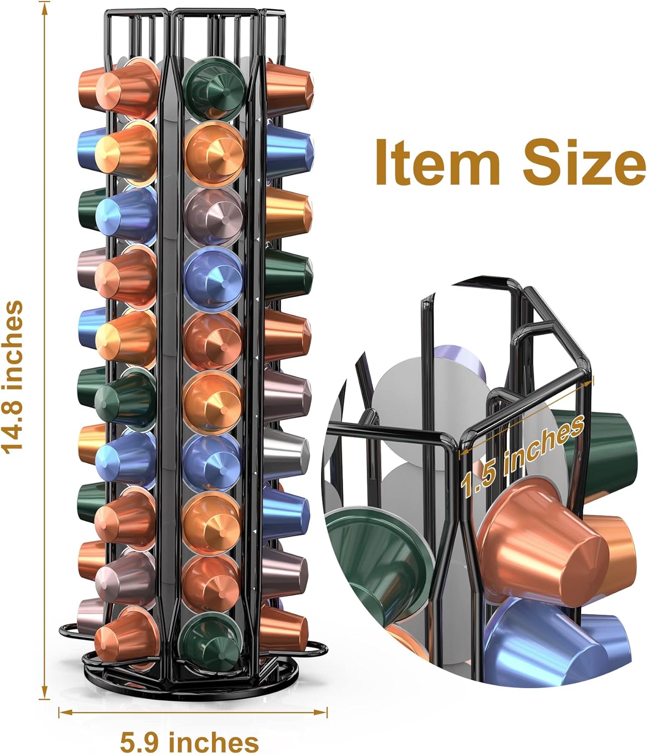 Coffee Pod Holder for Nespress - Food Storage Xl ulasan dan harga