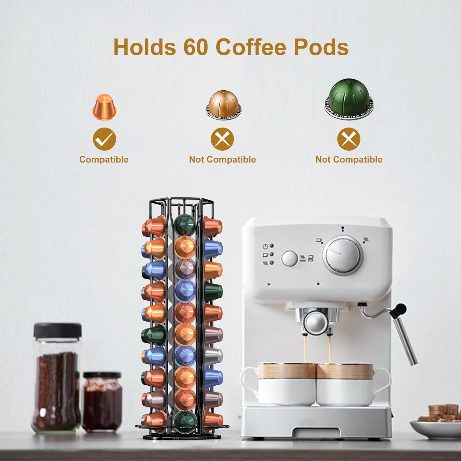 Coffee Pod Holder for Nespress - Food Storage Xl ulasan dan harga