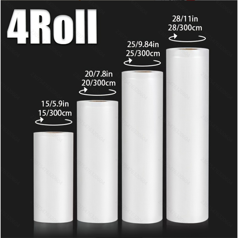 4pcs Vacuum Sealer Bags: 4 Rol - Food Storage Xl ulasan dan harga