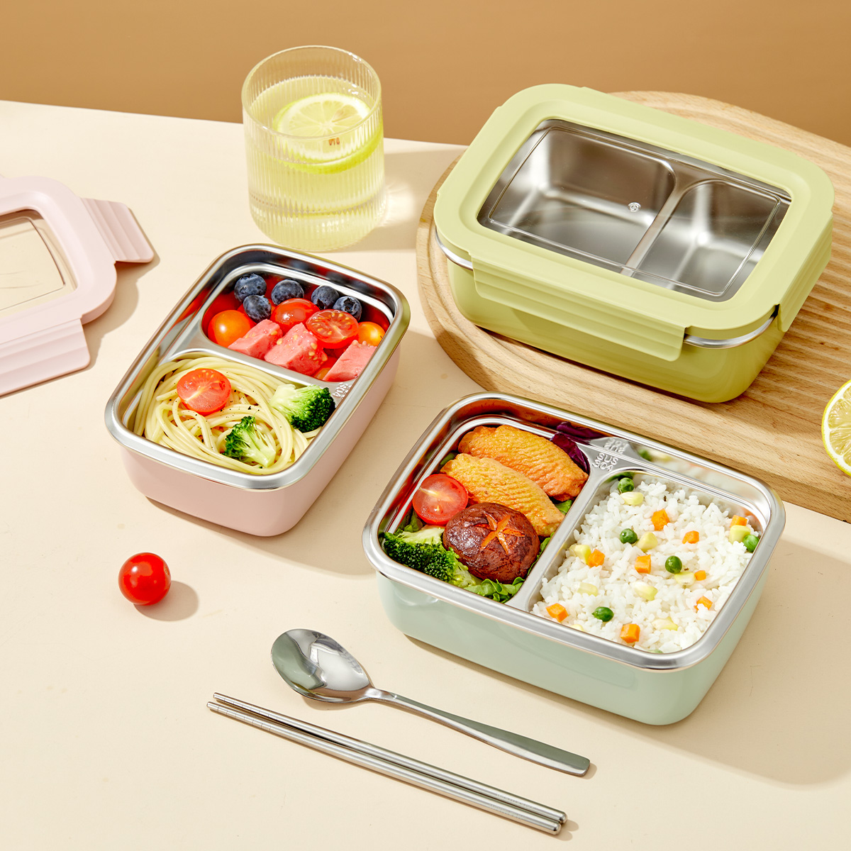 Microwave 304 Stainless Steel  - Glass Meal Prep Container ulasan dan harga