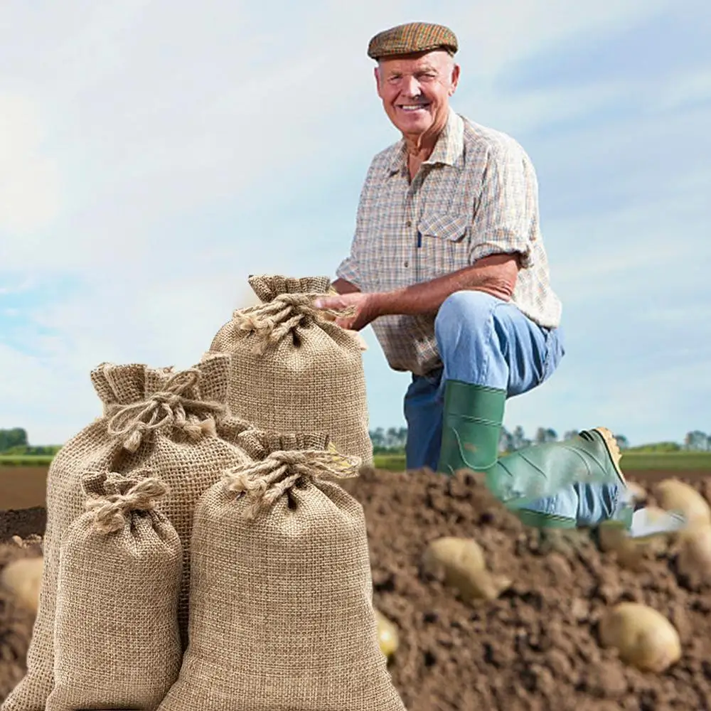 Burlap Potato Sacks Jute Potat - Food Storage In Roots ulasan dan harga