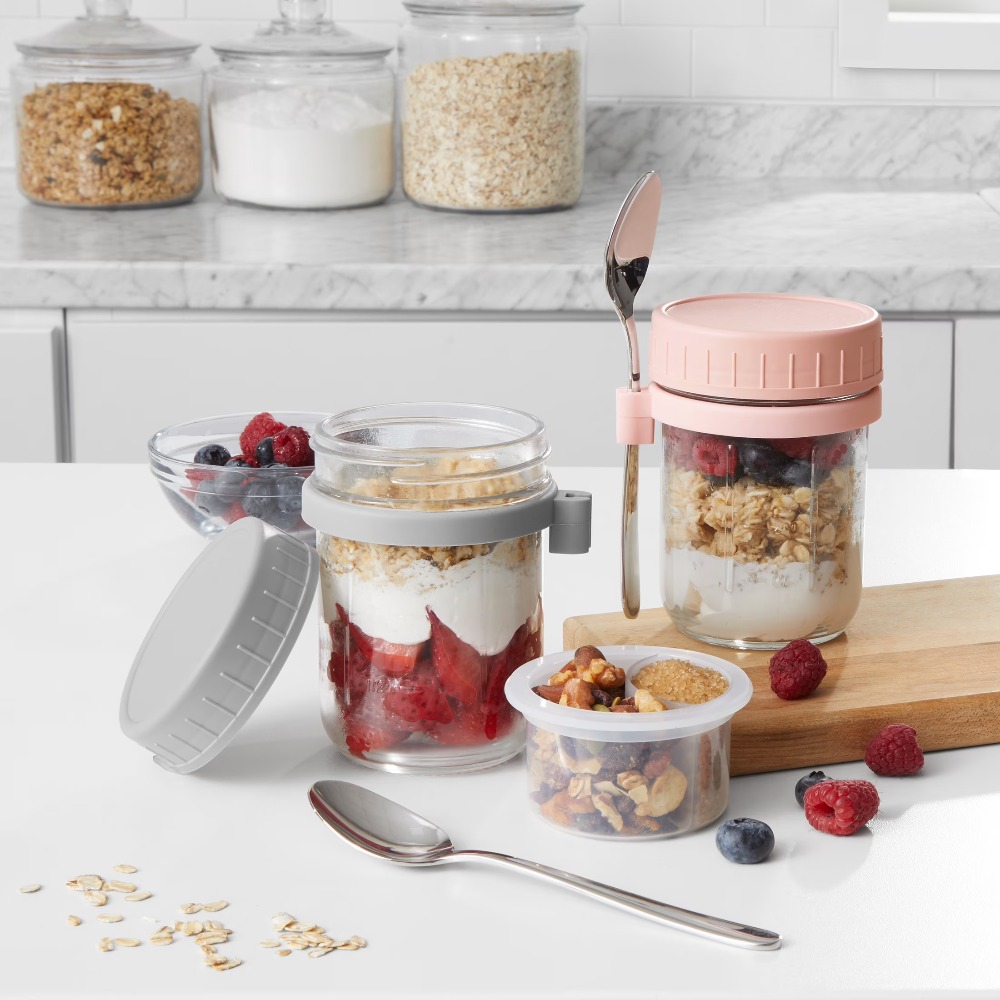 Portable Overnight Oats Food J - Glass Meal Prep Container ulasan dan harga