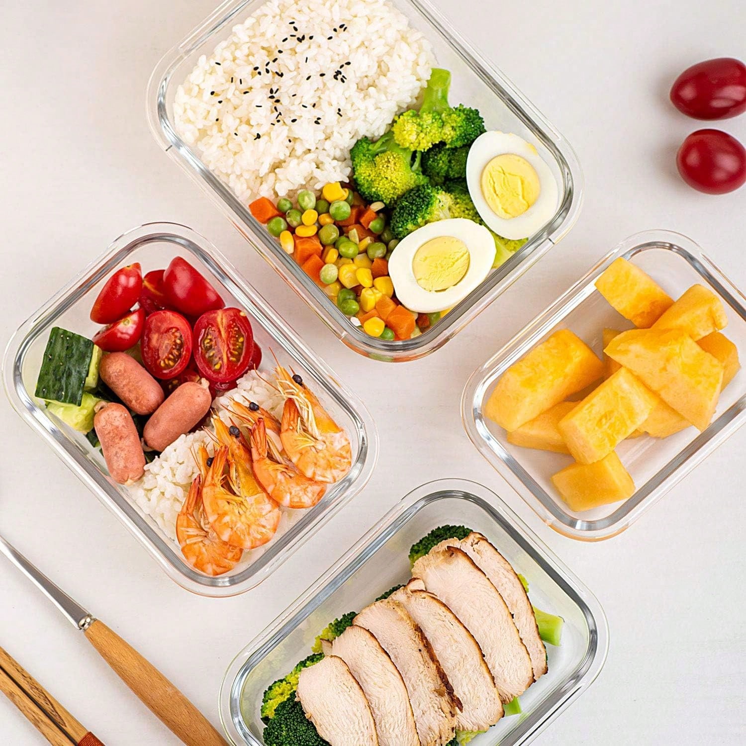 10 Pack Glass Meal Prep Contai - Food Storage Freezer Containers ulasan dan harga