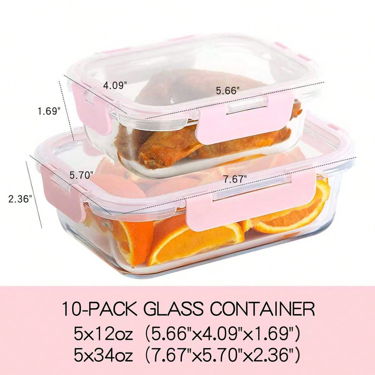 10 Pack Glass Meal Prep Contai - Food Storage Freezer Containers ulasan dan harga