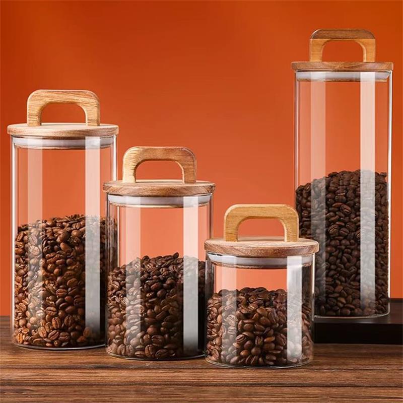 Clear Glass Jar with Bamboo Li - Glass Meal Prep Container ulasan dan harga