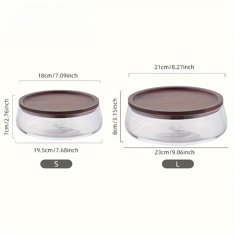 Glass Canisters with Wooden Li - Glass Meal Prep Container ulasan dan harga