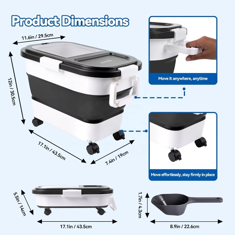 Dog Food Storage Container 20- - Food Storage Dog ulasan dan harga