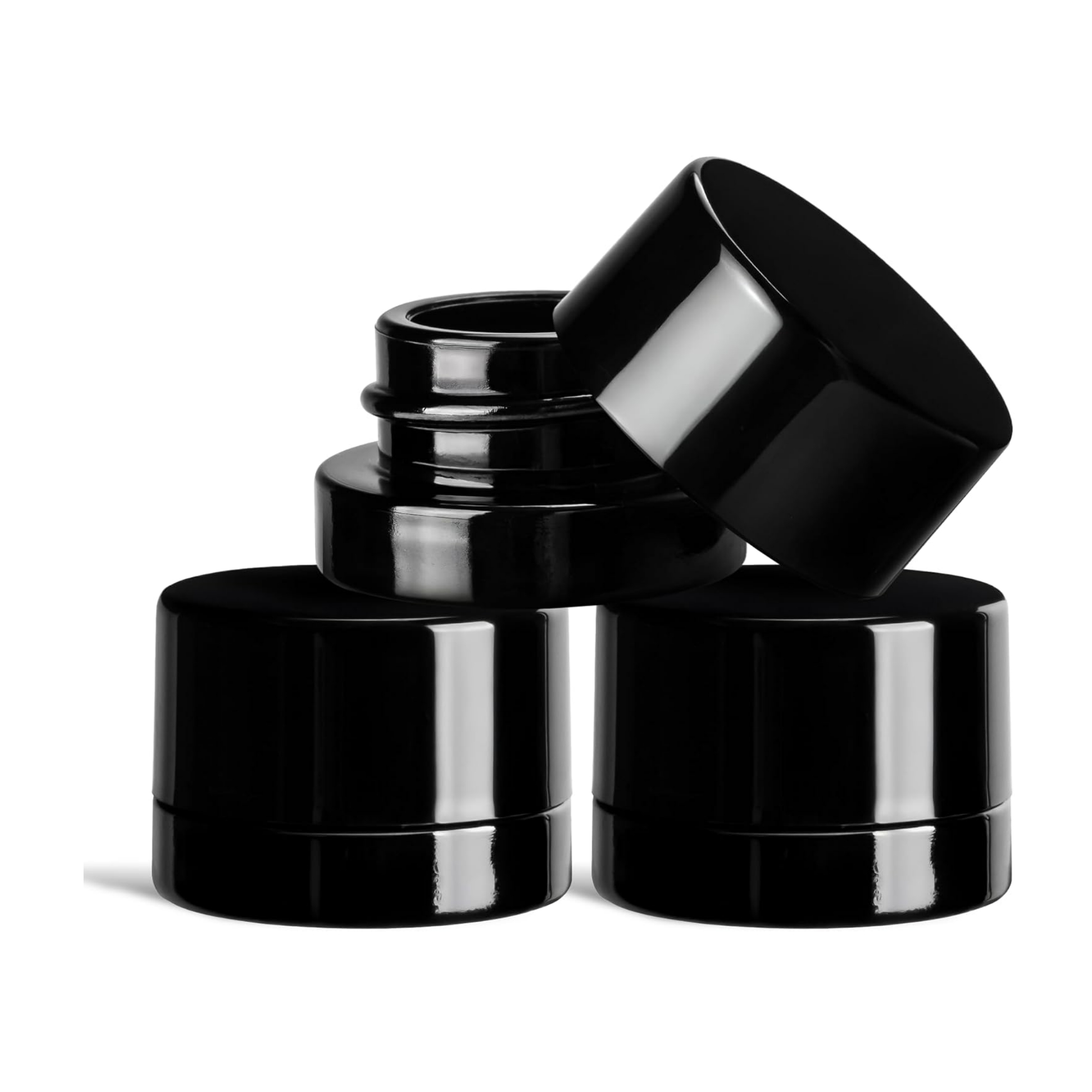 5ml Thick Black Glass Jars wit - Glass Meal Prep Container ulasan dan harga