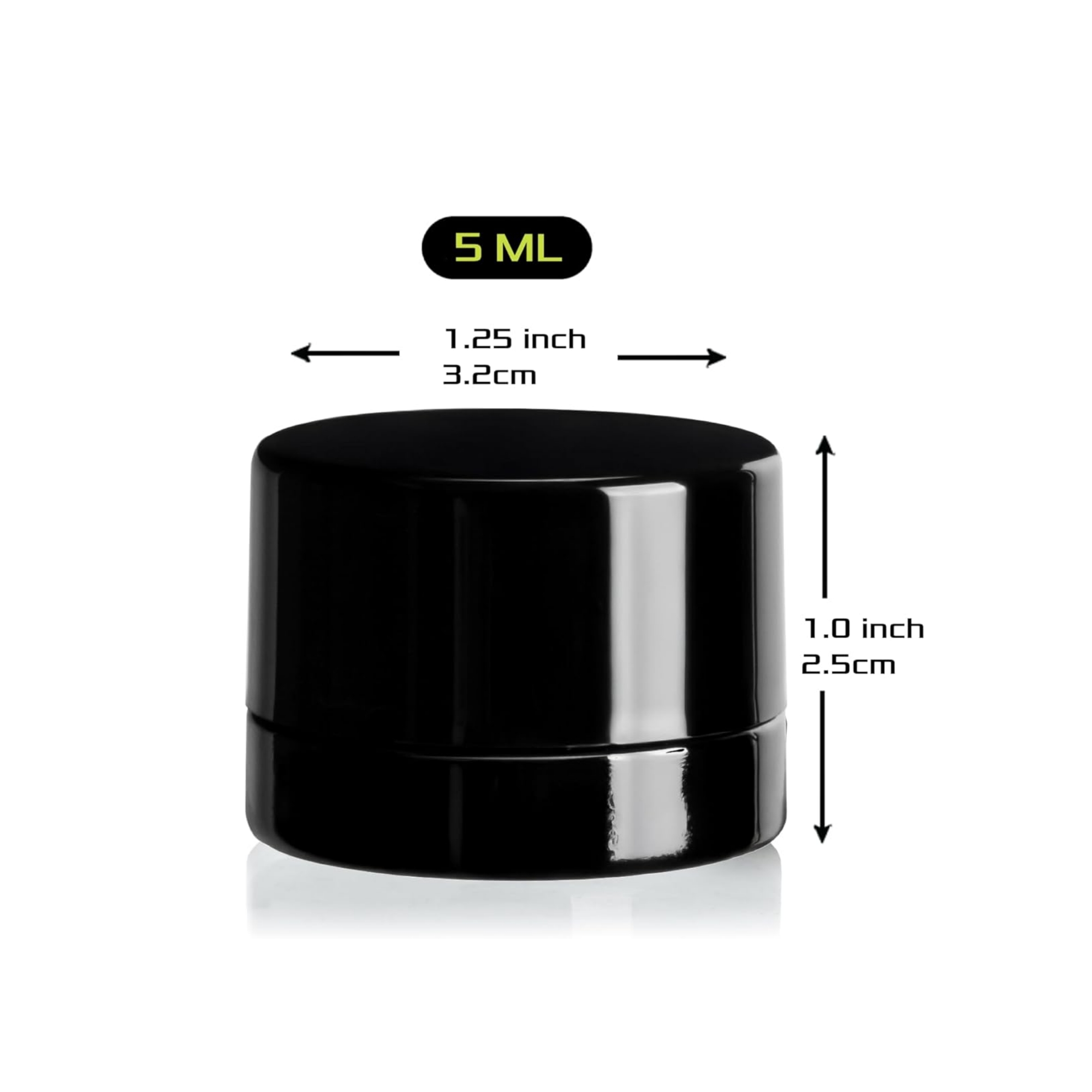 5ml Thick Black Glass Jars wit - Glass Meal Prep Container ulasan dan harga