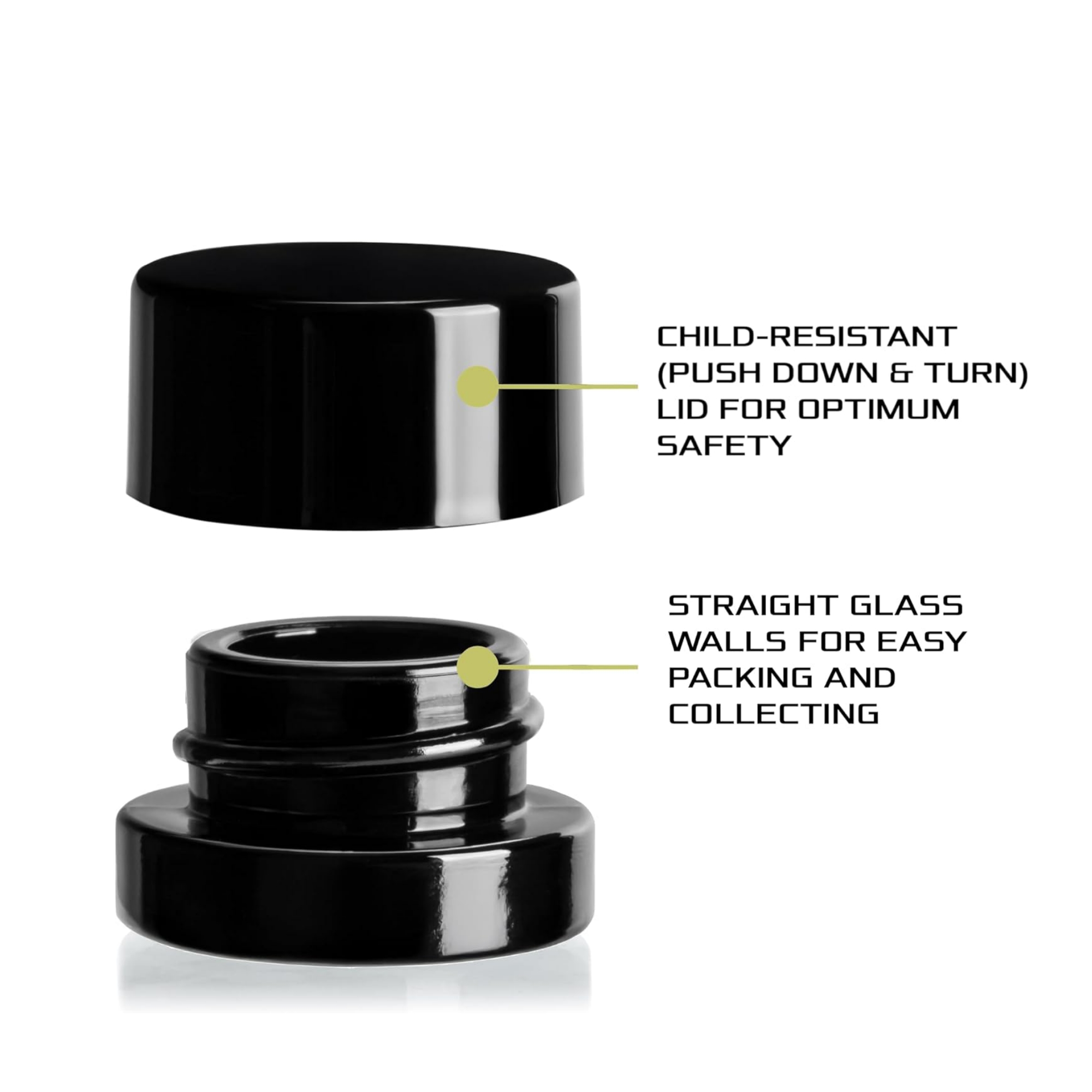 5ml Thick Black Glass Jars wit - Glass Meal Prep Container ulasan dan harga