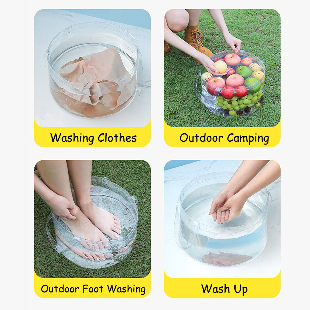 Foldable Transparent Bucket Pi - Food Storage Not Plastic ulasan dan harga