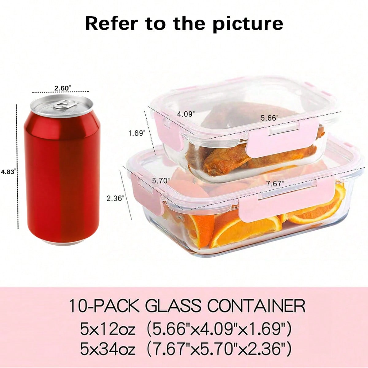 10 Pack Glass Meal Prep Contai - Glass Meal Prep Container ulasan dan harga